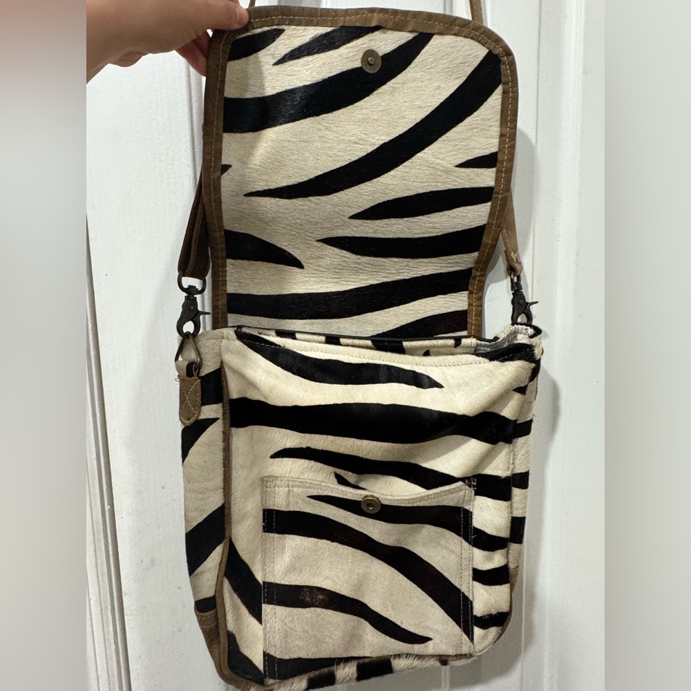 Myra Zebra Print Crossbody Bag - Picture 2 of 8